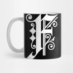 Silver Letter F Mug